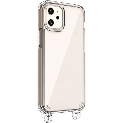 Mobigear Mix & Match Transparent iPhone 12 Mini TPU souple Coque avec cordon - Transparent