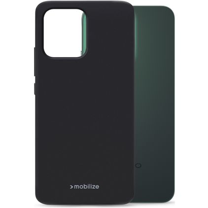 Mobilize Rubber Gelly Coque OPPO Reno 14F Coque arrière en TPU Souple - Noir