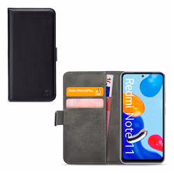 Mobilize Classic Gelly Wallet Housse Xiaomi Redmi Note 10 4G Etui Porte-Monnaie - Noir