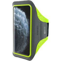 Mobiparts Comfort Fit Brassard Téléphone iPhone 11 Pro Max Brassard Coque de Sport en Neoprène - Neon Green