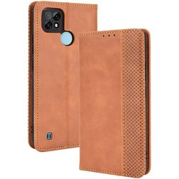 Mobigear Sensation Housse Realme C21 Etui Porte-Monnaie - Cognac