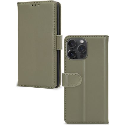 Mobilize Premium Gelly Wallet Housse iPhone 15 Pro Max Etui Porte-Monnaie - Vert