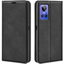 Mobigear Retro Slim Housse Realme GT Neo 3 Etui Porte-Monnaie - Noir