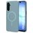 Mobiparts Slim Line Coque Samsung Galaxy A17 MagSafe Coque arrière Rigide - Sage Green