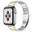 Mobigear Lissabon Bracelet Acier Apple Watch Fermeture boucle déployante - 42/41/40/38 mm - Or / Argent