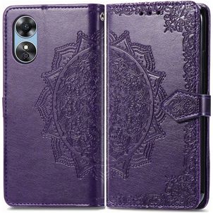 Mobigear Mandala Housse OPPO A17 Etui Porte-Monnaie - Violet