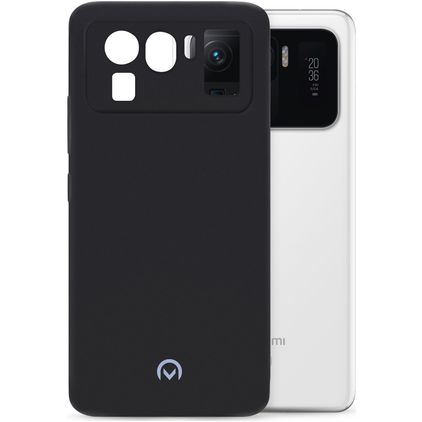 Mobilize Rubber Gelly Coque Xiaomi Mi 11 Ultra Coque arrière en TPU Souple - Matt Black