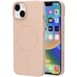 Mobiparts Slim Line iPhone 14 MagSafe Plastique rigide Coque arrière - Dune Sand