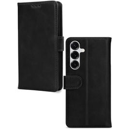Mobilize Wallet Housse Samsung Galaxy S25 Plus Etui en Cuir Véritable Porte-Monnaie - Noir
