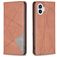 Mobigear Rhombus Slim Housse Nothing Phone (1) Etui - Marron