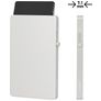 Valenta Cardprotector - Porte Cartes en en Aluminium - 5 Cartes - Compatible MagSafe - Argent