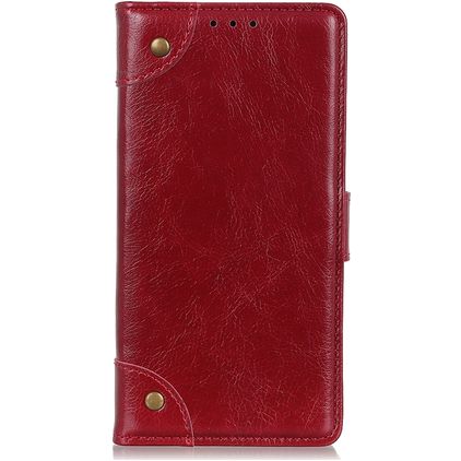 Mobigear Ranch Housse Motorola Edge (2020) Etui Porte-Monnaie - Bordeaux