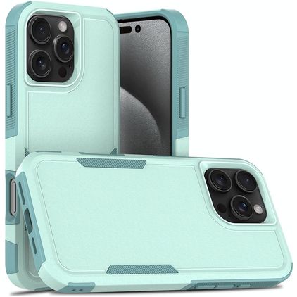 Mobigear Heavy Armor Coque iPhone 16 Pro Max Coque arrière Rigide Anti-Chocs - Vert
