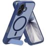 Mobiparts Hardcover Coque iPhone 17 MagSafe Coque arrière Rigide avec Support Amovible - Satin Blue