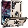 Mobigear Armor ring Samsung Galaxy S25 FE Plastique rigide Coque arrière Antichoc avec bague de maintien - Or