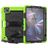 Mobigear SureGrip Xtreme Coque iPad Air 11 Pouces (2024) Coque arrière en Plastique rigide,Silicone + Porte-crayon + Bandoulière + Support Amovible - Noir / Vert