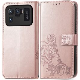 Mobigear Clover Housse Xiaomi Mi 11 Ultra Etui Porte-Monnaie - Rose doré