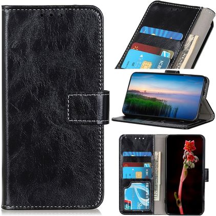 Mobigear Basic Housse Motorola Moto E22i Etui Porte-Monnaie - Noir