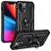 Mobigear Armor Ring Coque iPhone 14 Coque arrière Rigide Anti-Chocs avec Anneau-Support - Noir