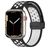 Mobigear Sport Plus Mag Bracelet Silicone pour Apple Watch Fermeture magnétique - 42/41/40/38 mm - Blanc / Gris anthracite