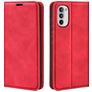 Mobigear Retro Slim Housse Motorola Moto G82 Etui Porte-Monnaie - Rouge