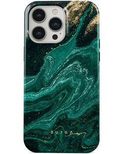 Burga Tough iPhone 15 Pro Plastique rigide Coque arrière Antichoc - Emerald Pool