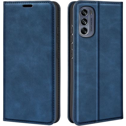 Mobigear Retro Slim Motorola Moto G62 Étui Portefeuille - Bleu foncé