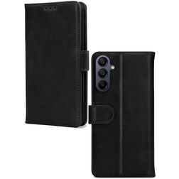 Mobilize Wallet Housse Samsung Galaxy A15 Etui en Cuir Véritable Porte-Monnaie - Noir