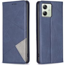 Mobigear Rhombus Slim Housse Motorola Moto G54 Etui - Bleu