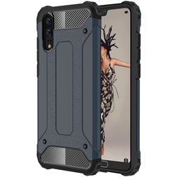 Mobigear Outdoor Coque Huawei P20 Coque arrière Rigide Anti-Chocs - Bleu Marin