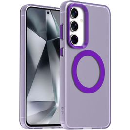 Mobigear Shockproof Coque Samsung Galaxy S24 FE MagSafe Coque arrière Rigide - Violet