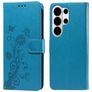 Mobigear Flowers Housse Samsung Galaxy S26 Ultra Etui Porte-Monnaie - Bleu
