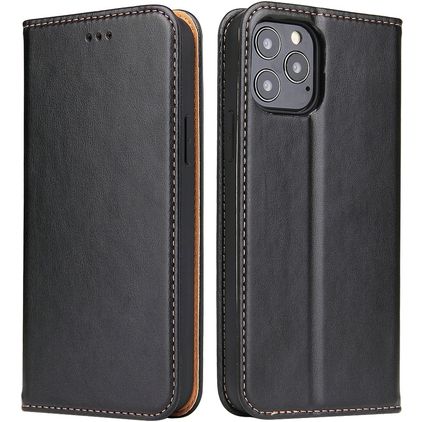Fierre Shann Art Housse iPhone 12 Mini Etui Porte-Monnaie - Noir