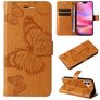 Mobigear Butterfly Housse iPhone 16 Etui Porte-Monnaie - Cognac