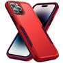 Mobigear Heavy Armor Coque iPhone 14 Pro Coque arrière Rigide Anti-Chocs - Rouge