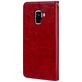 Mobigear Wallet Housse Samsung Galaxy A8 (2018) Etui Porte-Monnaie - Rouge