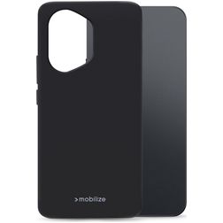 Mobilize Rubber Gelly Coque Honor 600 Coque arrière en TPU Souple - Noir