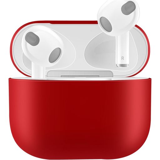 Mobigear Colors Coque Apple AirPods 3 Coque en Silicone Souple - Rouge
