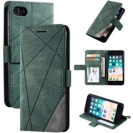 Mobigear Rhombus Housse iPhone SE (2020) Etui Porte-Monnaie - Vert