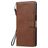 Mobigear Premium Housse Xiaomi Redmi Note 9 Pro Etui Porte-Monnaie - Marron