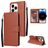 Mobigear Wallet Housse iPhone 14 Pro Etui Porte-Monnaie - Marron