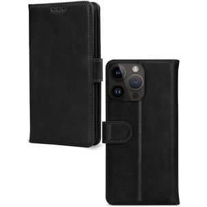 Mobilize Premium Gelly Wallet Housse iPhone 14 Pro Etui Porte-Monnaie - Noir
