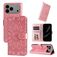 Mobigear Sunflower Housse iPhone 17 Pro Max Etui Porte-Monnaie - Rose