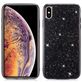 Mobigear Glitter Coque iPhone XR Coque arrière Rigide - Noir