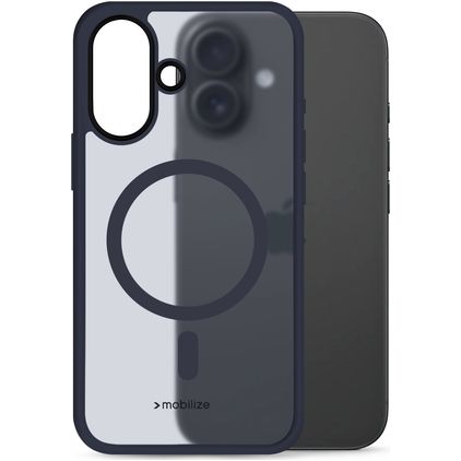 Mobilize Hybrid Pro Coque iPhone 16 MagSafe Coque arrière Rigide Anti-Chocs - Bleu