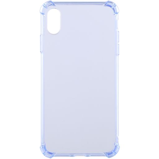 Mobigear Cushion Coque iPhone XR Coque arrière en TPU Souple Anti-Chocs - Transparent / Bleu