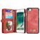 Caseme 008 Housse iPhone SE (2022) Etui avec Coque Détachable Porte-Monnaie - Rouge