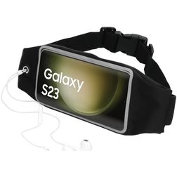 Mobiparts Comfort Fit Belt Brassard Téléphone Samsung Galaxy S23 Ceinture Coque de Sport en Neoprène - Noir