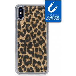 My Style Magneta Coque iPhone XS Coque arrière en TPU Souple - Leopard