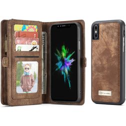 CaseMe 008 iPhone X Coque Étui 2en1 avec coque amovible Portefeuille - Marron